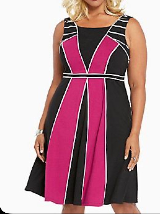 torrid Dresses & Skirts - Torrid Empire Collection Colorblock Fit & Flare Dress NWOT